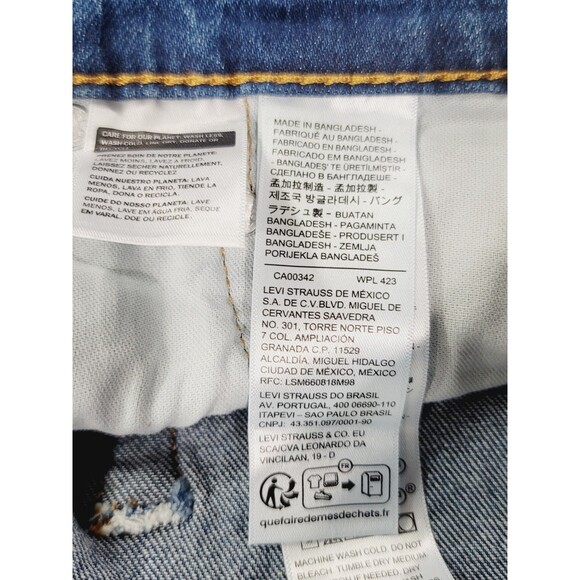 Levi's 511 Slim Fit 5-Pocket Denim Jeans Men's 40x32 Sits Below Waist Stretch - Picture 9 of 13